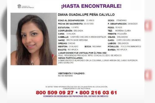 Familiares de Diana Guadalupe Peña Calvillo, desaparecida en Coacalco, bloquean vialidades